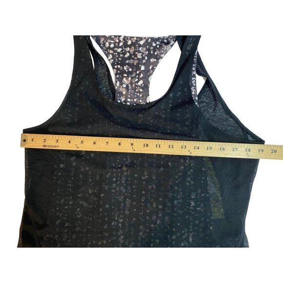 NWT Z by Zobha Double Layered Racerback Tank Black Gray and White Size Medium - Picture 9 of 9